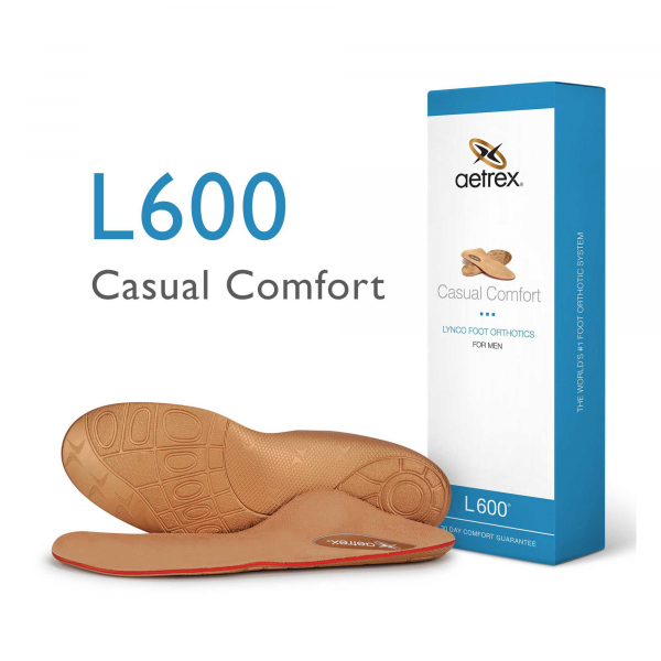 Aetrex Einlagen - L600M - Herren Casual Comfort Einlegesohlen - ohne Pelotte