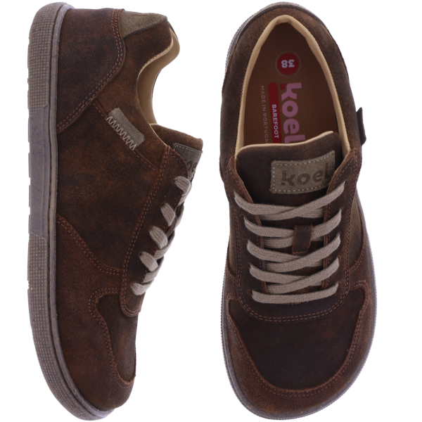 Koel | Francie | Cognac-Antikbraun | Veloursleder | Damen Barfußschuhe