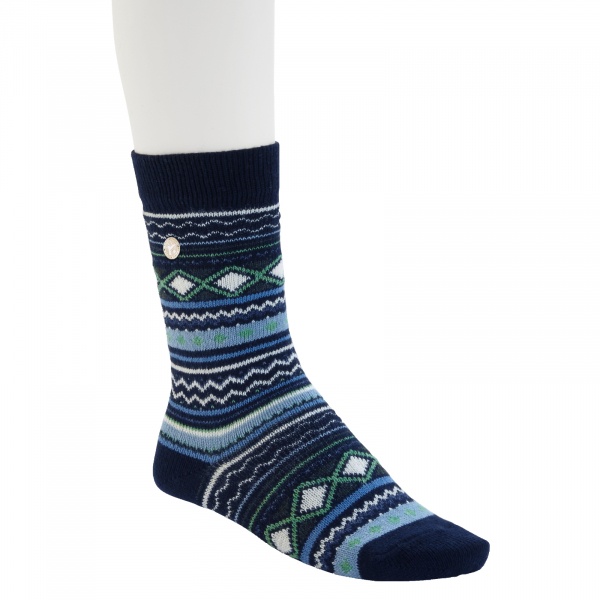 Birkenstock Damen Socken - Fashion Ethno - Navy-Grün Multi - Wolle