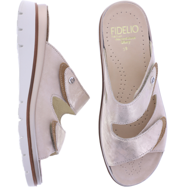 Fidelio | Glory | Creme Nubuk | Leder-Stretch | Hallux | Weite: G½ | Damen Pantoletten