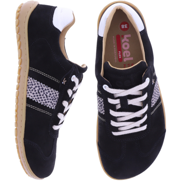 Koel | Ila 3.0 | Black-Leopardo | Veloursleder | Damen Barfußschuhe