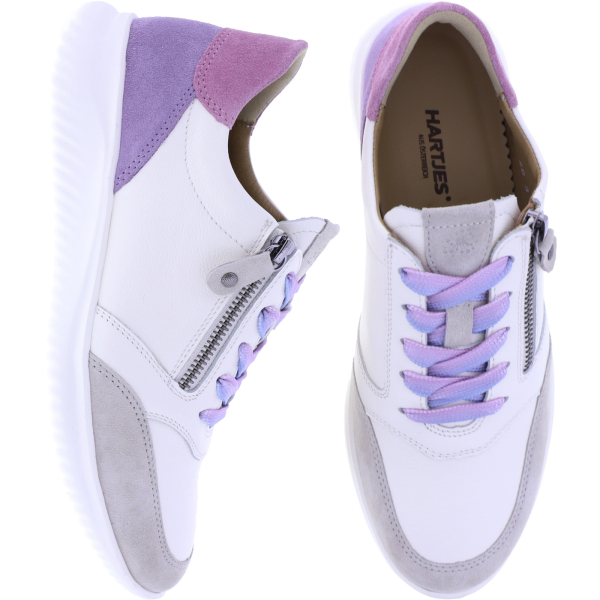 Hartjes / Modell: Breeze / Sahne-Lavendel Leder / Weite: G / 1621144-0582 / Damen Sneakers