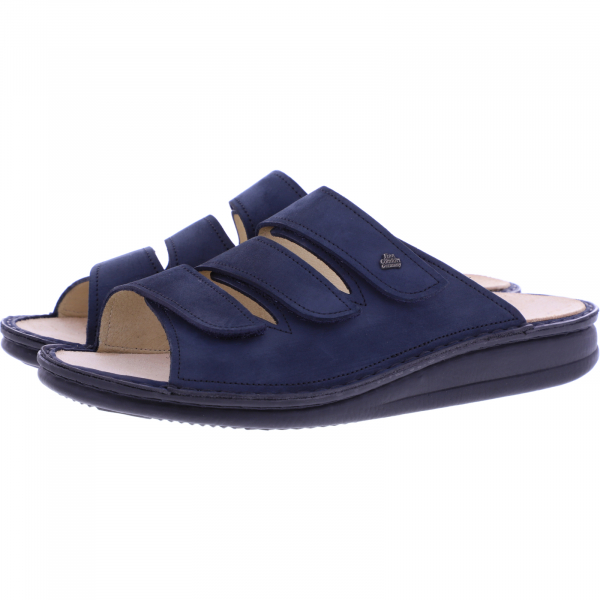 Finn Comfort / Korfu / Marine Blau Leder / Wechselfußbett / Art: 01508-046046 / Unisex Pantolette