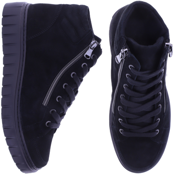 Semler | Sina | Schwarz-Samt | Samt-Nubukleder | Weite: H | S50563 | Damen Komfort-Booties