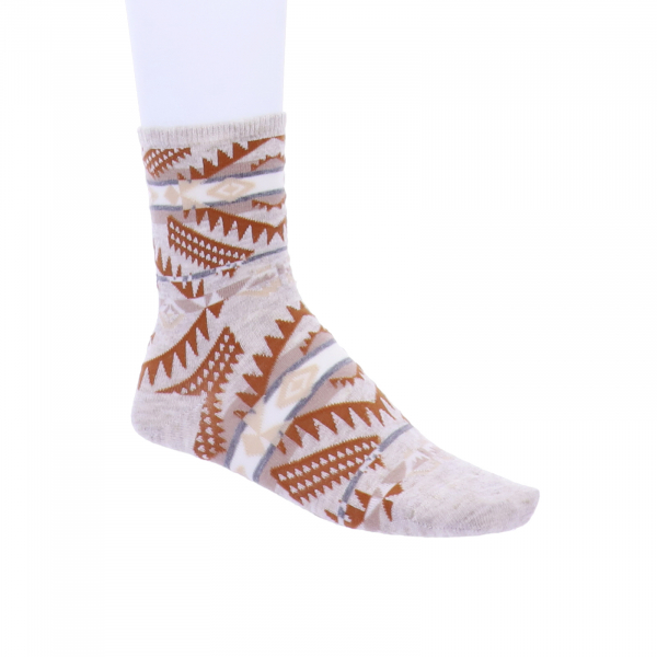 Birkenstock Damen Socken - Summer Linen Ethno - Eggshell Beige/Braun
