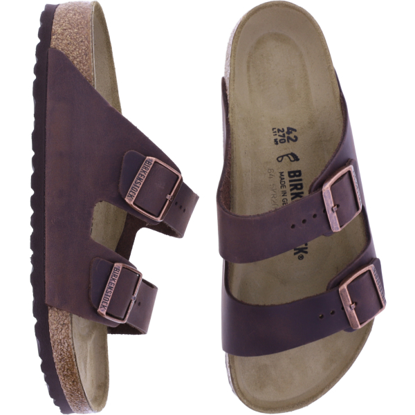 Birkenstock | Arizona | Habana-Braun | geöltes Nubukleder | Weite: Normal | 052531 | Pantoletten