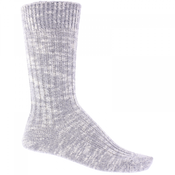 Birkenstock Damen Socken - Cotton Slub - Grau-Weiß Meliert