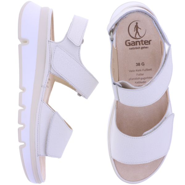 Ganter | Gianna | Waxpaper-Cremeweiß | Wechselfußbett | Weite: G | 1-200611-0800 | Damen Sandalen