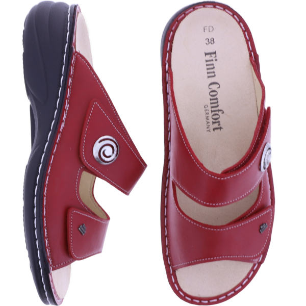 Finn Comfort | Colina | Pomodore-Rot | Leder | Wechselfußbett | 02628-604420 | Damen Pantoletten