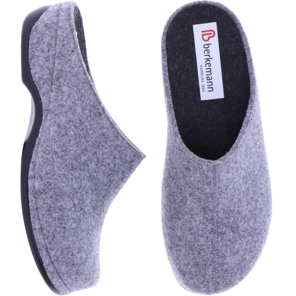 Berkemann | Florina | Hellgrau Filz | Form: Melbourne | 01025-652 | Damen Hausschuhe