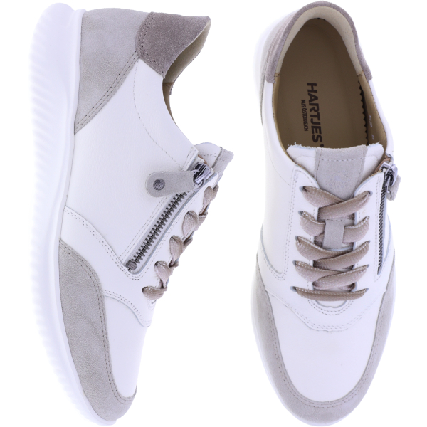 Hartjes / Modell: Breeze / Beige-Weiß Leder / Weite: G / 1621144-3232 / Damen Sneakers