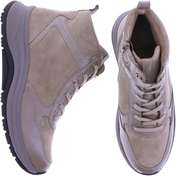 Ganter AKTIV | High Flyer | Taupe Knautschlack | Weite: H | Leder | 0-201872-1900 | Damen Booties
