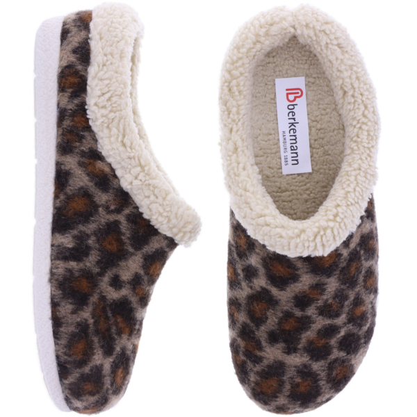 Berkemann | Tala | Leo Filz | Warmfutter | Form: Cortina | Weite: G | 03200-138 | Damen Hausschuhe