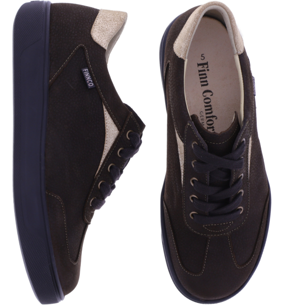 Finn Comfort | Interlagos | Espresso-Oro | Leder | Wechselfußbett | 02791-902980 | Damen Sneaker