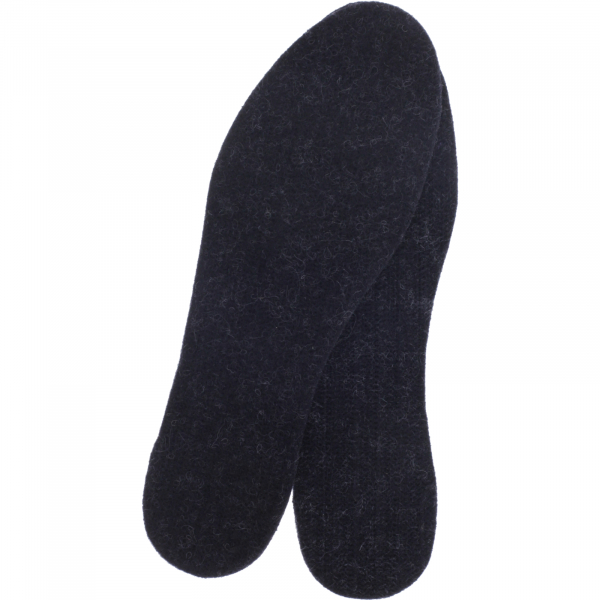 Glerups  Wollfilz-Einlegesohlen / Modell: "F" / Charcoal-Anthrazit Wollfilz