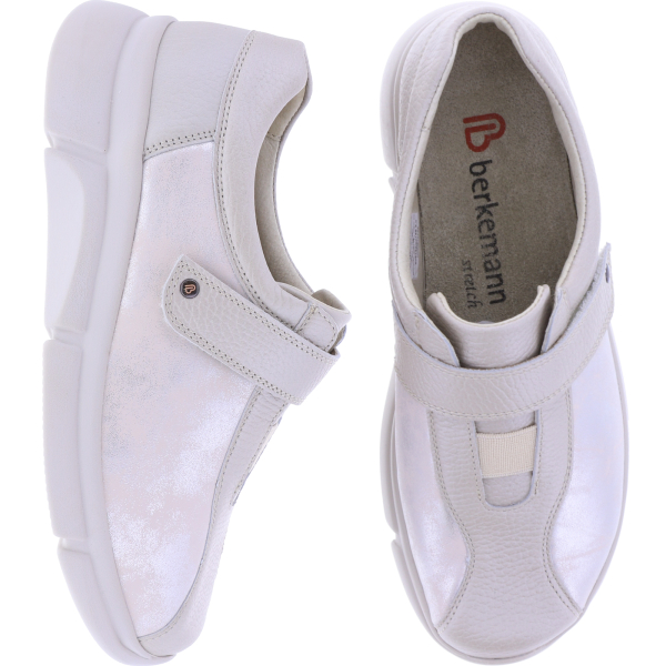 Berkemann / Modell: Elin / Mondsilber-Beige Leder-Stretch / Form: Marbella  / 05132-156 / Kletter