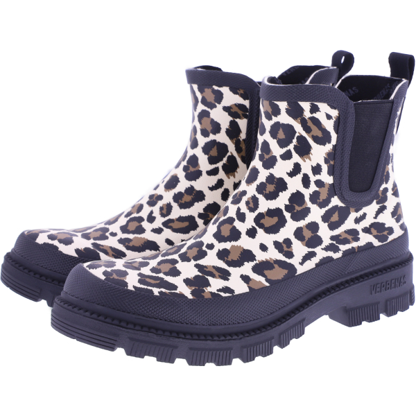 VERBENAS Lina Mate Combi Damen Boots - Wetterfeste Gummistiefel Schwarz