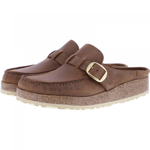 Birkenstock / Modell: Buckley / Cognac Fettleder / Weite: Normal / Art: 1024017 / Damen Clogs