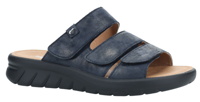 Hartjes | Calypso | Dunkelblau | Kalbsleder | Weite: K | 1221801-4700 | Damen Komfort-Pantoletten