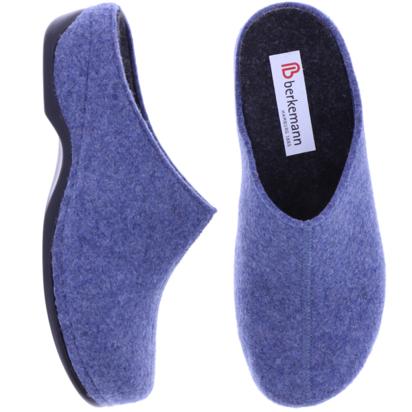 Berkemann | Florina | Himmelblau Filz | Form: Melbourne | 01025-045 | Damen Filzhausschuhe