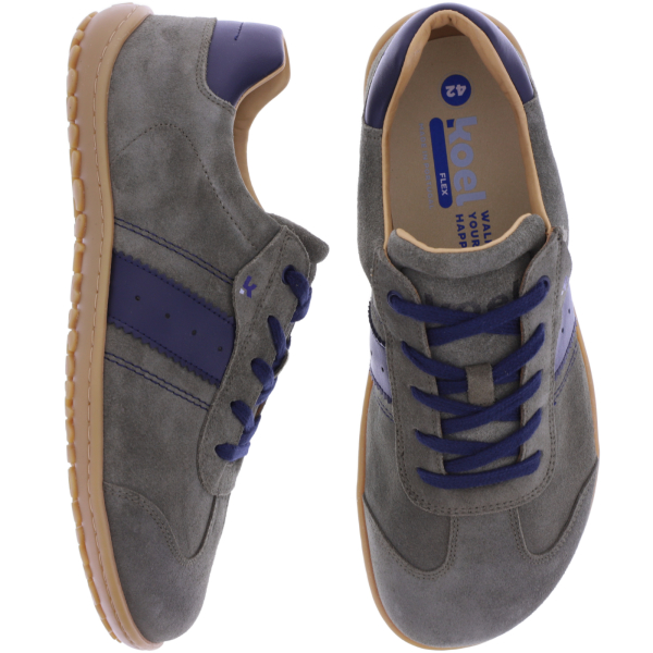Koel | Ilo 3.0 | Olive-Dunkelblau | Veloursleder | Herren Barfußschuhe