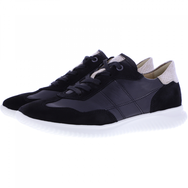 Hartjes / Modell: Breeze / Schwarz Velours-/Nappa-Leder / Weite: G / 1621143-0101 / Damen Sneakers