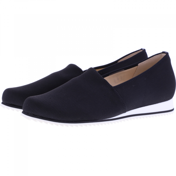 Hassia / Piacenza / Schwarz Stretch / Wechselfußbett / Art: 1-301688-0100 / Damen Slipper