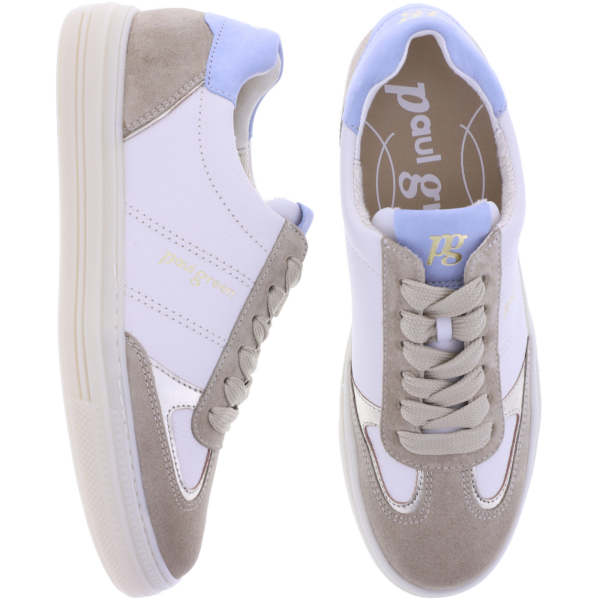 Paul Green | 5466-059 | White-Offwhite-Creme | Weiches Kalbsleder | Damen Sneaker