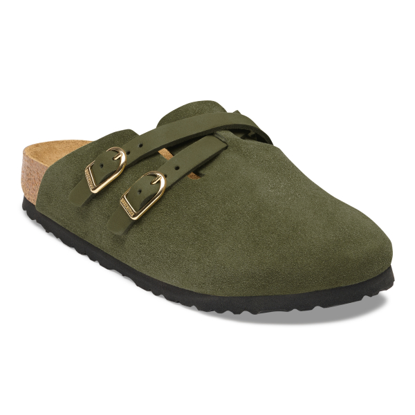 Birkenstock | Blair | Thyme-Olive Veloursleder | Weite: Schmal | 1033158 | Damen Clogs