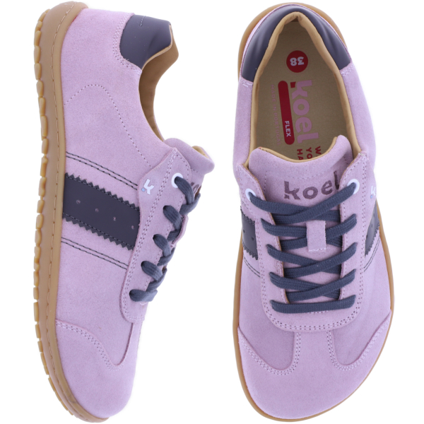 Koel | Ila 3.0 | Pink-Altrosa-Schwarz | Veloursleder | Damen Barfußschuhe