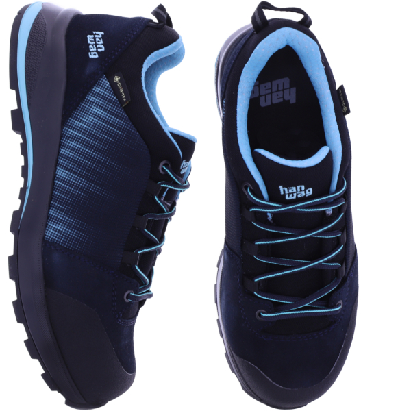 Hanwag | Modell: Klarsby Low Bunion Lady GTX | Navy-Sky | GoreTex | Damen Wanderschuhe