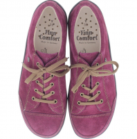 Finn Comfort "Fashion-Line" Soho, Schnürschuh, Vino, Veloursleder