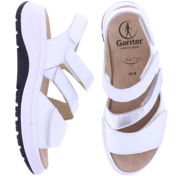 Ganter AKTIV | Holly | Milk-Silver | Weite: H | Lammleder | 1-200731-0676 | Damen Sandalen