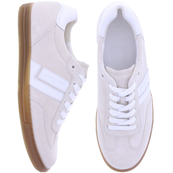 Paul Green | 5450-227 | Shell-White | Velours-Nubuk-Kalbsleder | Damen Sneaker