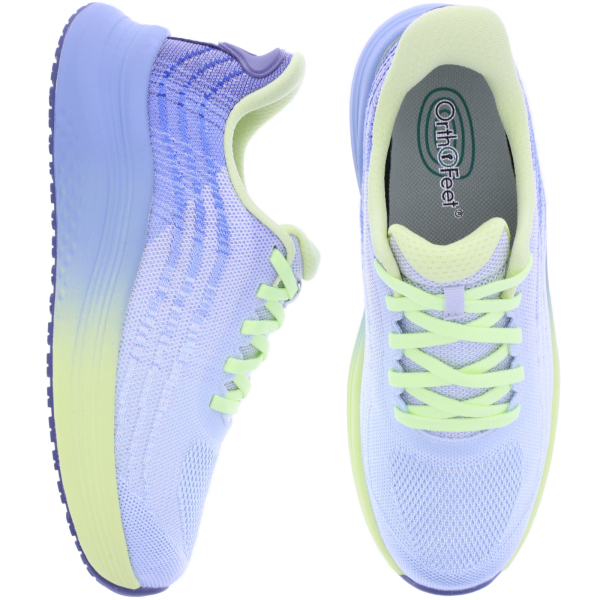 Orthofeet® | Nira | Blue-Yellow | Hands-Free Schuhe mit Fersendämpfung | Damen Schnürer