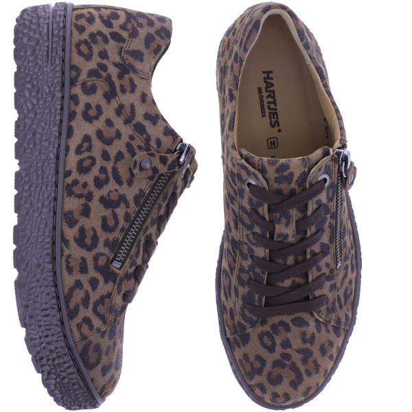 Hartjes | Phil | Leo Muster | Veloursleder | Weite: H | 1621401-5200 | Damen Sneakers