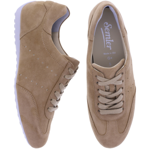 Semler | Nele | Nuss-Braun | Samt-Nubukleder | Weite: G+ | N6086 | Damen Komfort-Sneaker