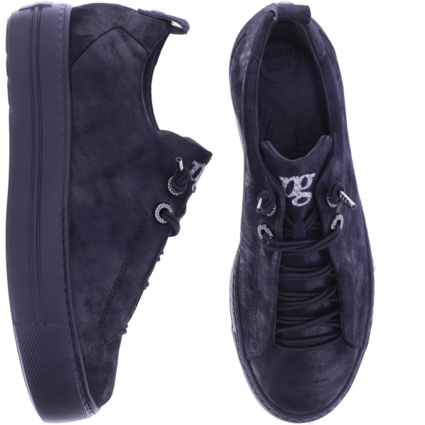 Paul Green | 5417-078 | Antic Black Glossy | Weiches Kalbsleder | Damen Schnürer