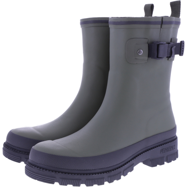Verbenas | Lina Mate Combi | Khaki-Black | Naturkautschuk | Damen Gummistiefel