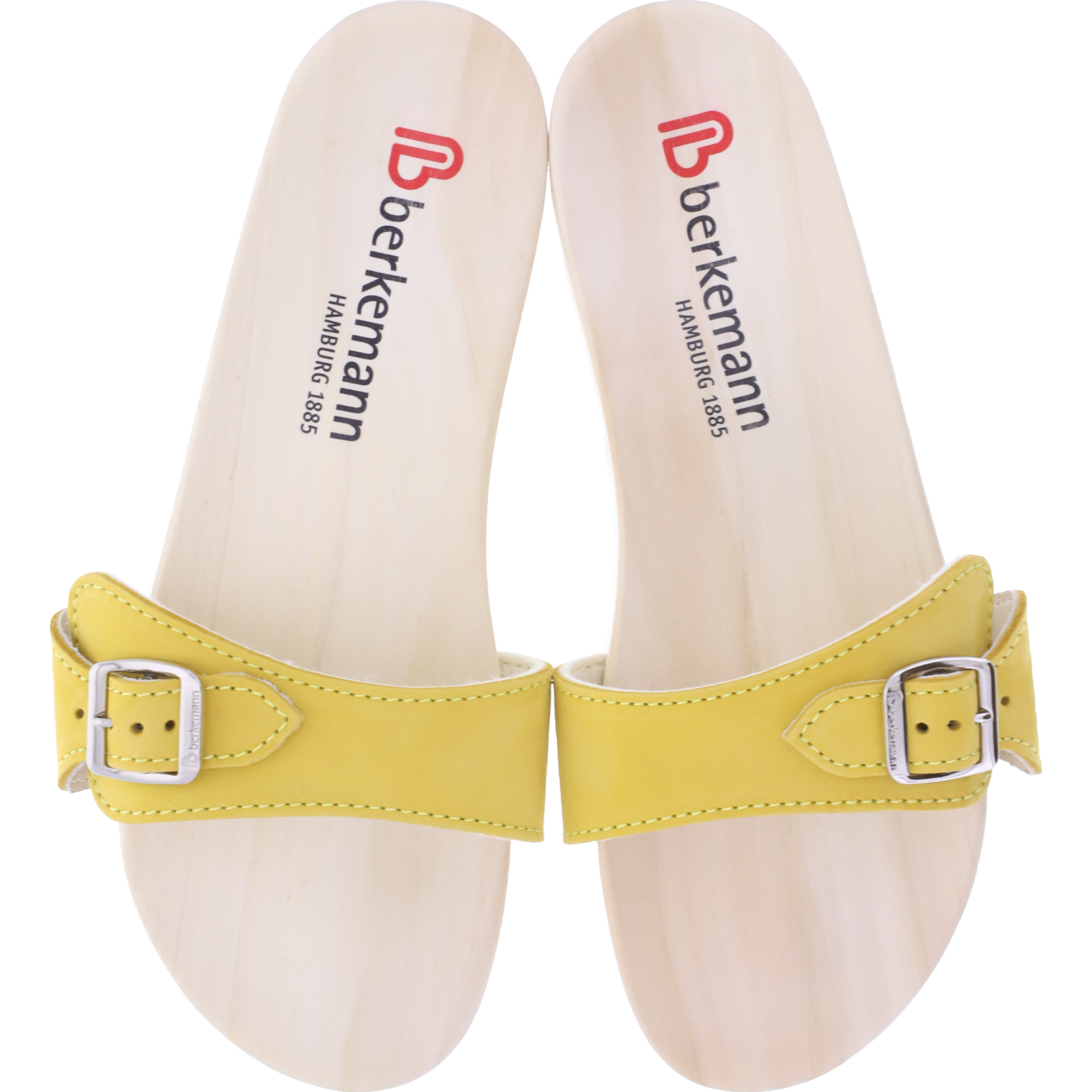 Berkemann / City O-Sandale / Ocker Gelb / Nubukleder / Art: 00109-509 / Damen Holzsandalen