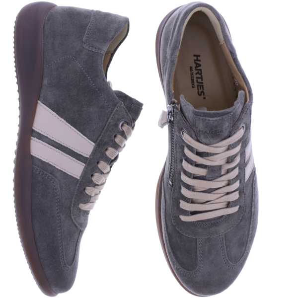 Hartjes | Goa | Khaki-Creme | Veloursleder | Weite: G | 1622106-7003 | Damen Komfort Sneaker