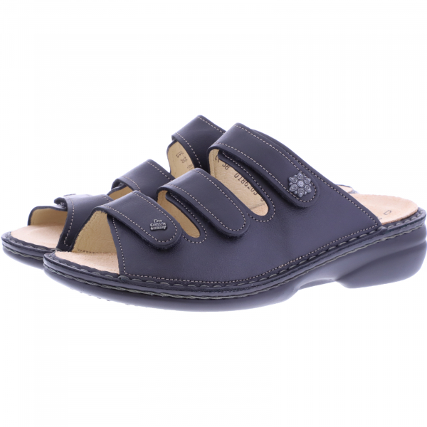 Finn Comfort / Menorca-Soft / Schwarz Nappa / Wechselfußbett / Art: 82564-014099 / Damen Pantoletten
