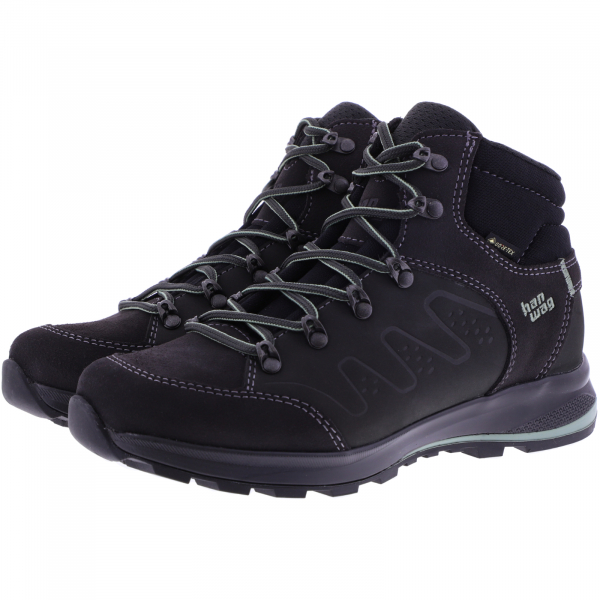 Hanwag / Modell: Torsby Lady GTX / Asphalt-Mint / Gore-Tex / Damen Wanderstiefel