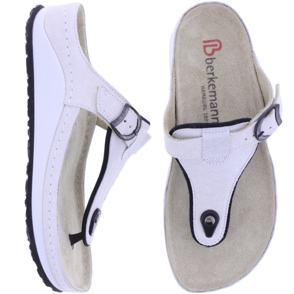Berkemann | Mila | Cremeweiß Leder | Leisten: Caldera | 01351-107 | Zehentrenner | Damen