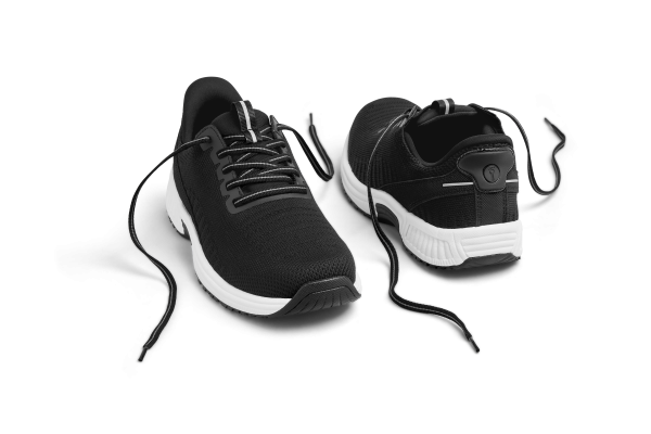 Orthofeet® | Kita | Schwarz-Weiß | Hands-Free Schuhe mit Fersendämpfung | Damen Schnürer
