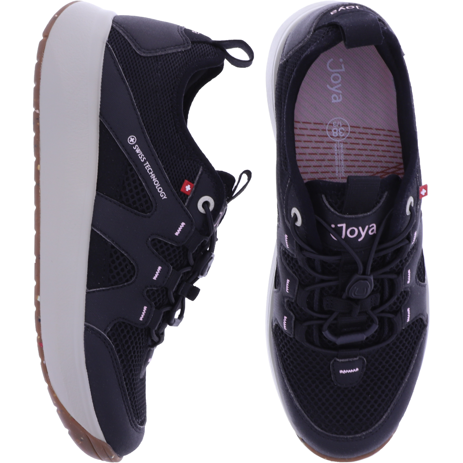 Joya Modell: Marbella Schwarz Leder-Mesh Damen Aktiv Schuhe