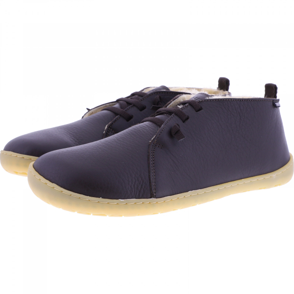 Snipe / Modell: Barefoot / Saxo-Dunkelbraun Leder / Lammfellfutter / 05287-011 / Herren Schnürer