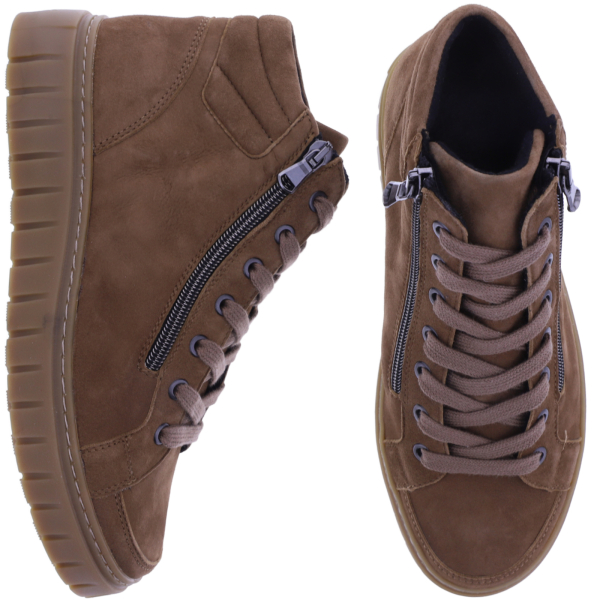 Semler | Sina | Cappuccino-Braun | Samt-Nubukleder | Weite: H | S50563 | Damen Komfort-Booties