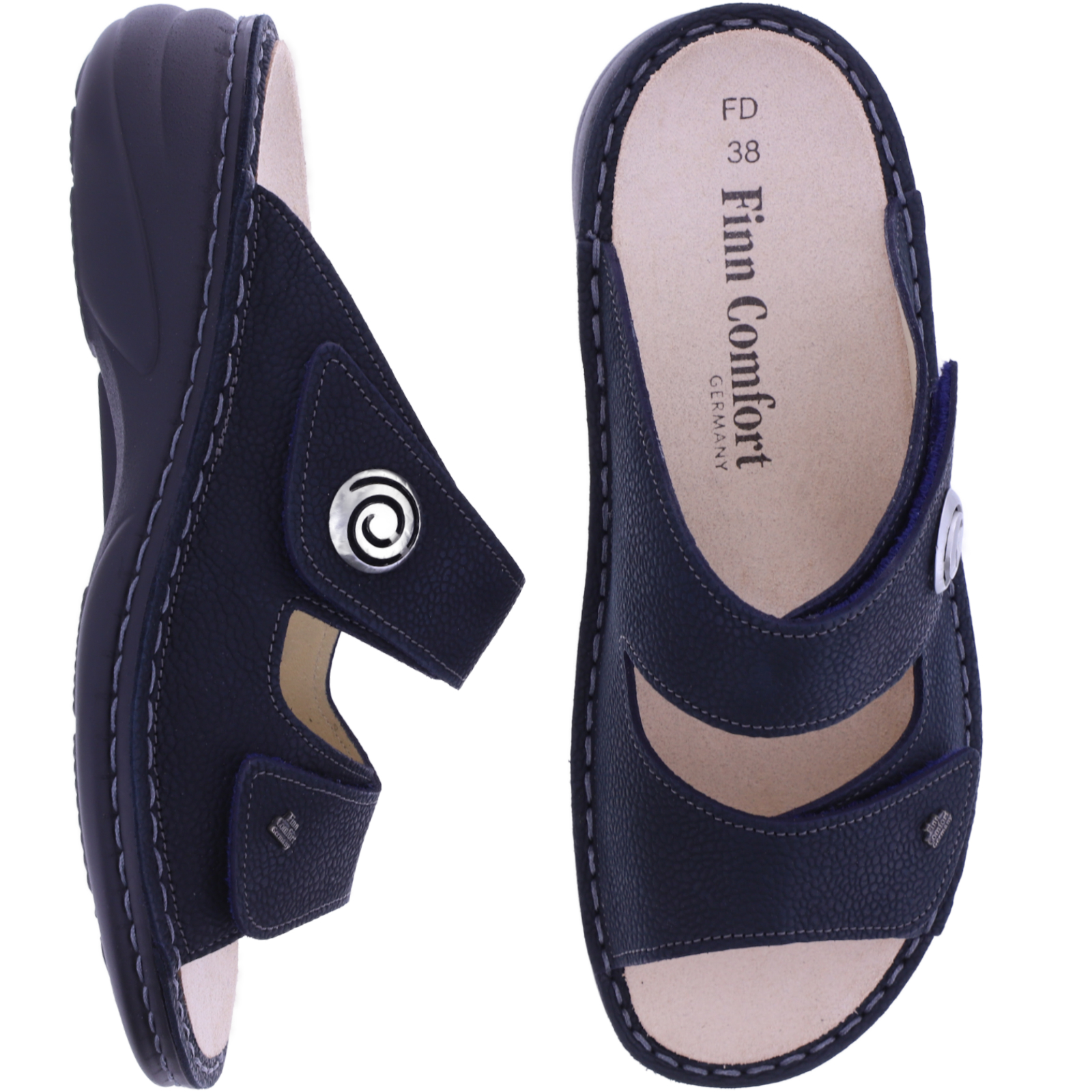 Finn Comfort Herren Hausschuhe 02626-604420 Rot - Leder Klett