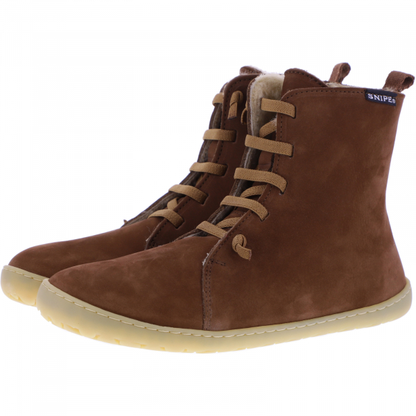 Snipe / Modell: Barefoot / Cuero Braun Nubukleder / Lammfellfutter / Art: 05286-003 / Damen Stiefel